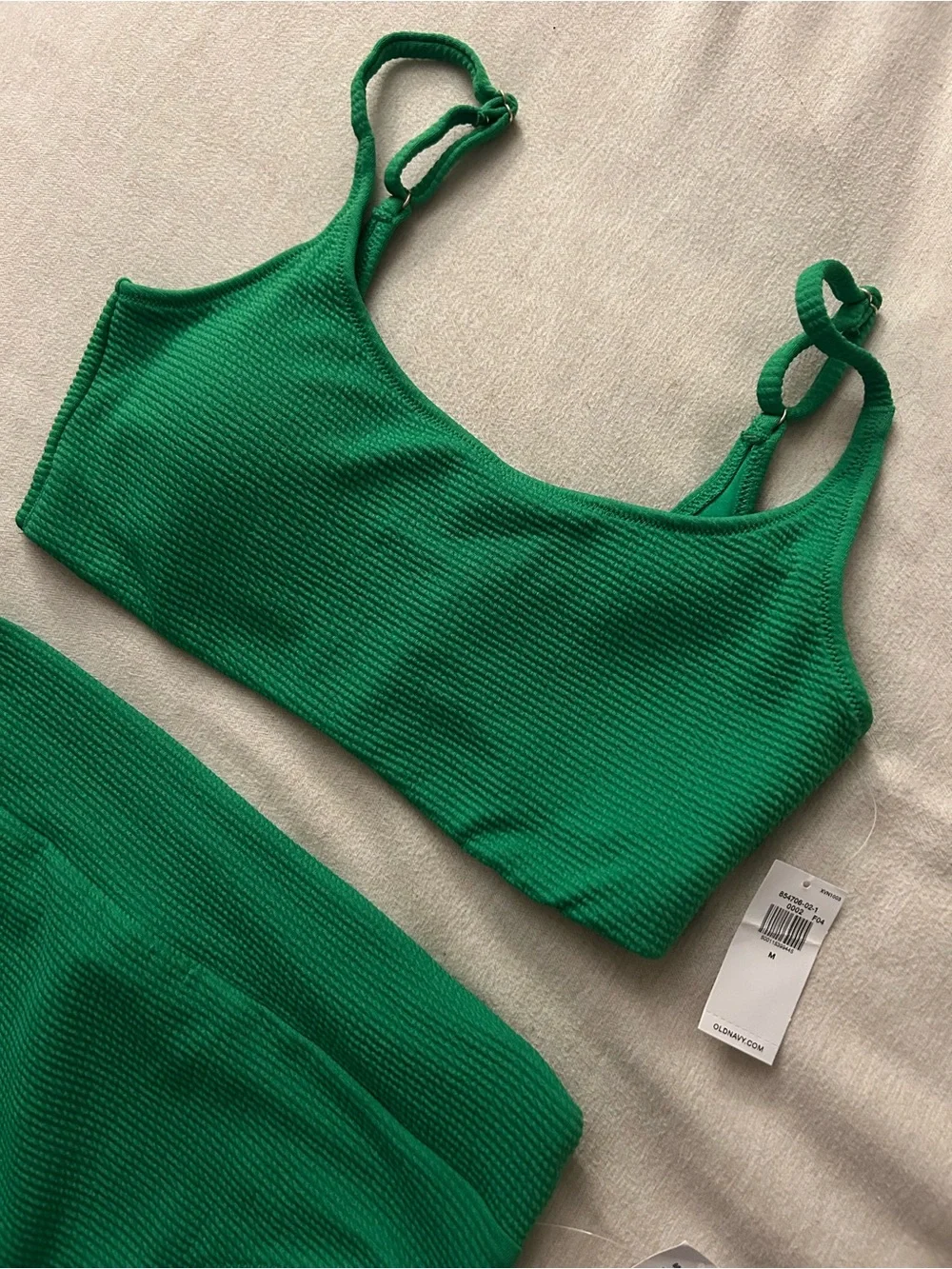 Old Navy Emerald Green Textured Bikini Bottoms